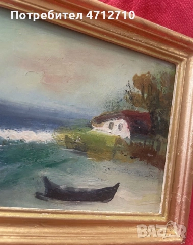 Стара картина масло Пенчо Пеев 17/14, снимка 5 - Картини - 53918517