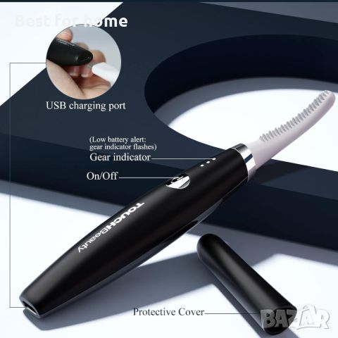 Уред за грижа за вежди и мигли TOUCHBeauty Heated Eyelash Curl   , снимка 9 - Други - 45790895