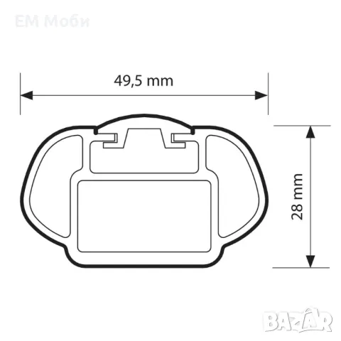 Алуминиеви напречни греди багажник NORDRIVE Alumia Rail S Evos, снимка 4 - Аксесоари и консумативи - 47534501