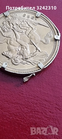 Златна британска лира с кралица Елизабет II, снимка 4 - Нумизматика и бонистика - 52030279