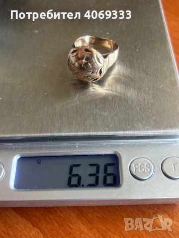 Стар златен пръстен 6.36гр 14к, снимка 5 - Пръстени - 54184946