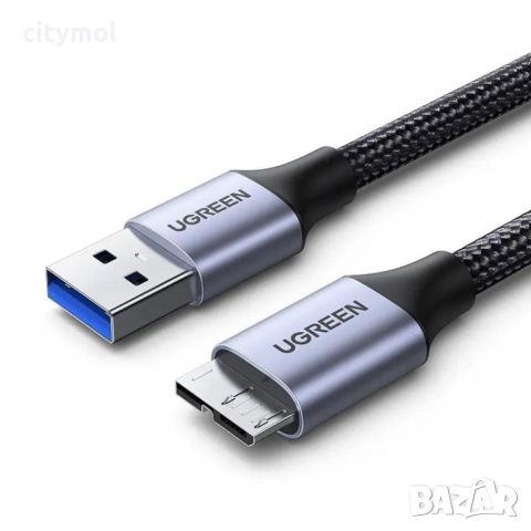 UGREEN USB 3.0 кабел, бърз трансфер на данни и зареждане за Samsung Galaxy, външни твърди дискове, снимка 2 - USB кабели - 46288631