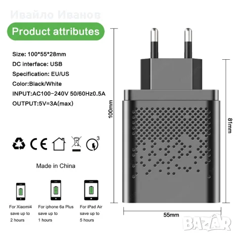 QUICK CHARGE,бързо зарядно - различни видове, снимка 8 - Оригинални зарядни - 47154749