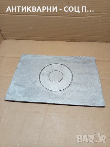 Соц Стара Чугунена Плоча За Стара Печка Барбекю Барбекюта Огнища. НОМЕР 1655., снимка 2 - Антикварни и старинни предмети - 53749910