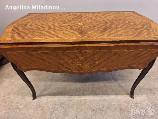 Маса с богата Интарзия Луи XV , снимка 8 - Маси - 52428485