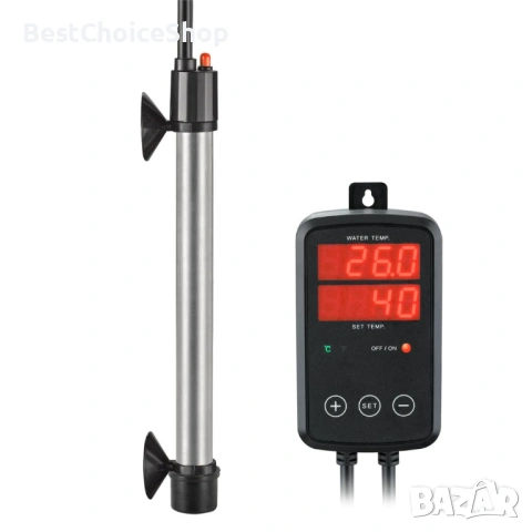 Потопяем нагревател за аквариум 300W LED дигитален контролер Регулируем 0–40°C – MX-9016 300W