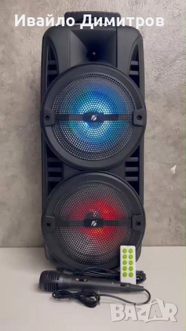 Bluetooth Тонколона 1745 + микрофон 16 инча 2х8, снимка 2 - Тонколони - 54217793