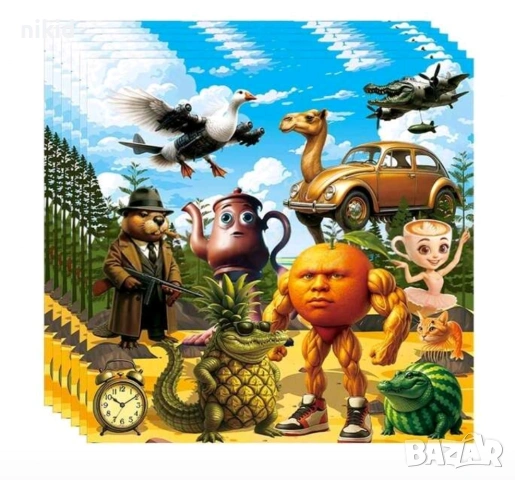 ITALIAN BRAINROT 10 бр парти салфетки рожден ден