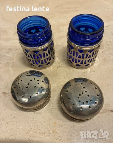 Английски комплект за сол и черен пипер, снимка 2 - Прибори за хранене, готвене и сервиране - 51594928