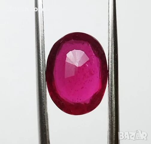 Подобряван естествен рубин с цвят Гълабова кръв 2.13кт.! Сертифициран! Нов!, снимка 7 - Други - 50755686