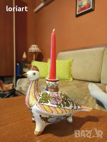 Порцеланова птица/свещник
