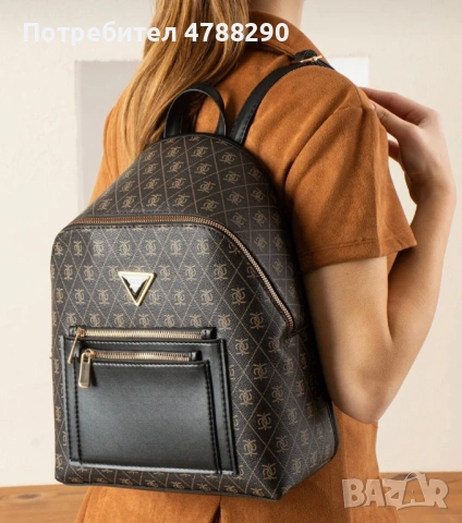 POLOGRAND London Оригинална дамска луксозна комфортна раница с 3 отделения, регулируема презрамка и , снимка 3 - Раници - 54100998