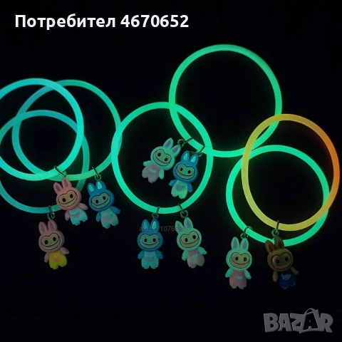 Светещи гривни “Glow Bunny Set” Labubu