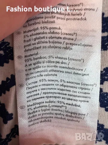 Памучна бяла рокля със син принт 💙 XL размер 💙, снимка 5 - Рокли - 46930181