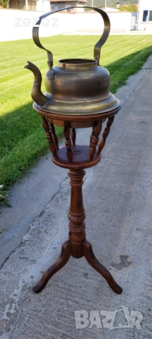 Поставка масив с чайник, снимка 2 - Декорация за дома - 52582246