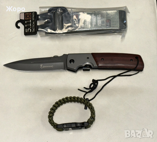  Ловен Нож+Тактически колан+Гривна за Оцеляване, снимка 2 - Ножове - 44986182