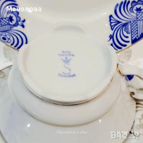 Троен комплект, порцеланова чаша за чай Echt Tuppack., снимка 8 - Други ценни предмети - 54011896