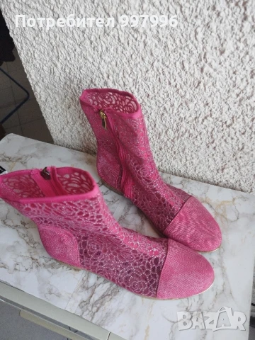 цикламени летни боти-40номер, снимка 4 - Дамски боти - 50564677