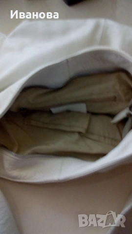 Голяма бяла чанта от естествена кожа, снимка 6 - Чанти - 54017110