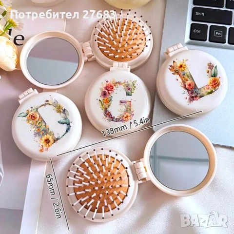 Мини четка с огледало., снимка 3 - Други - 52860284