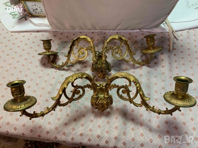 Свещници за пиано - уникално красиви позлатени Франция ок. 1850, снимка 15 - Антикварни и старинни предмети - 52367218