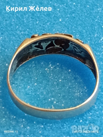 Сребърен пръстен с декорация майсторска ръчна изработка 51108, снимка 5 - Пръстени - 52640032