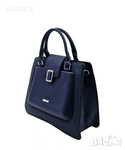 Дамска стилна чанта с метален акцент, снимка 5 - Чанти - 53217449