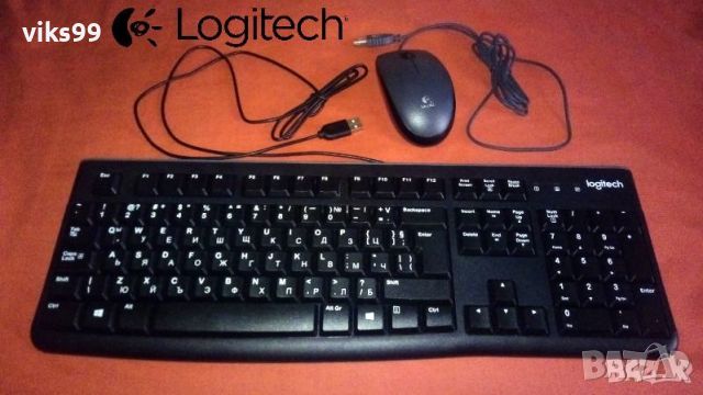 USB Комплект Logitech Клавиатура + Мишка, снимка 1 - Клавиатури и мишки - 46323655