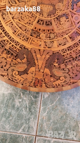 Дървено Пано Календар на Маите, снимка 5 - Декорация за дома - 53162574