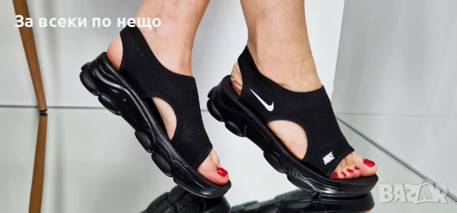 Nike Дамски Черни Летни Сандали Найк Код P934, снимка 4 - Сандали - 51078276