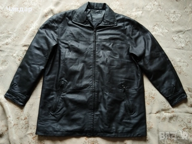 Мъжко кожено яке Angelo Litrico - размер XL/XXL, снимка 3 - Якета - 49040215