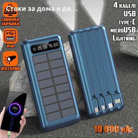 ✨ ВЪНШНА БАТЕРИЯ POWERBANK 10 000MAH G258, снимка 1 - Външни батерии - 45366371