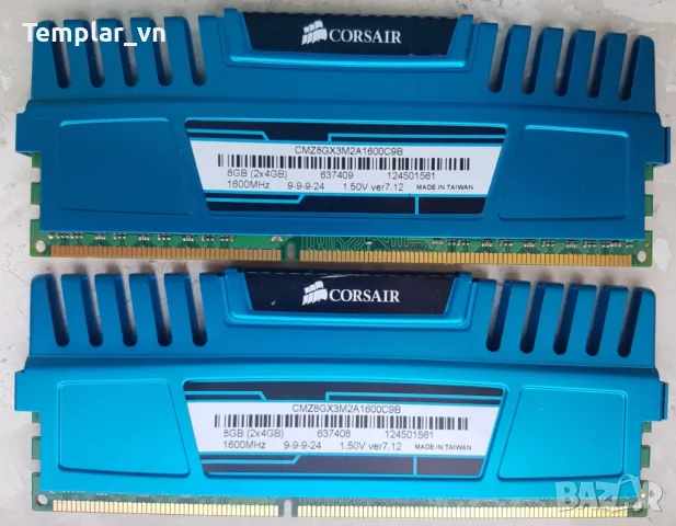 Corsair Vengeance 2x4 GB DDR3 1600, снимка 1 - RAM памет - 43217758