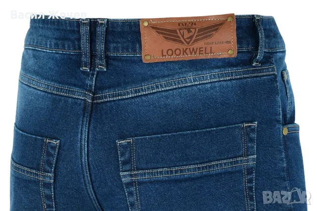 МотоДънки Lookwell Denim Kevlar Jeans – Blue 501, Размер 46, снимка 5 - Аксесоари и консумативи - 49472581