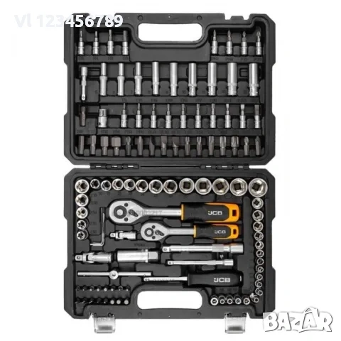 Гедоре 108 части 1/4”, 3/8”, 4-22мм JCB, снимка 2 - Гедорета - 53833659