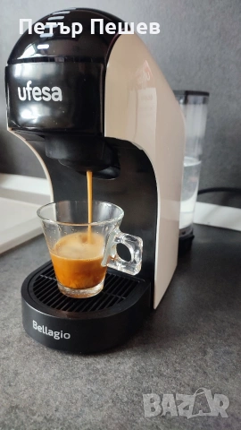 50€ Ufesa Bellagio Bianca 3в1 работи с капсули Долче Густо, Неспресо, Смляно кафе , снимка 5 - Кафемашини - 53896934