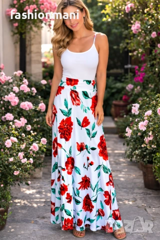 Дълга разкроена пола 18 модела - код 1185