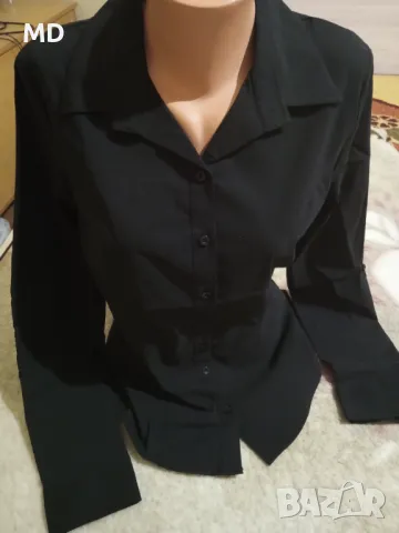 Дамска черна риза редингот