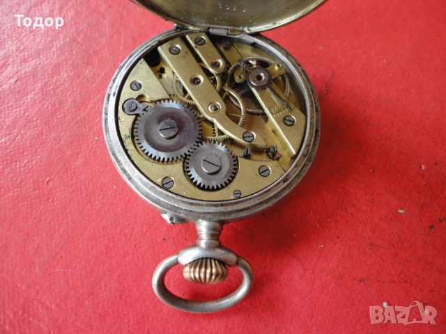 Сребърен джобен часовник 2, снимка 8 - Джобни - 50459604