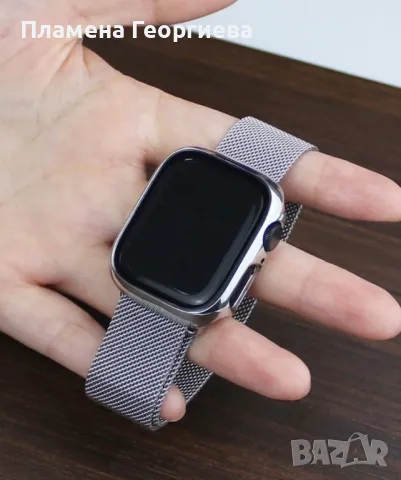 Метална Верижка с предпазен Калъф за Apple Watch Series 9 41mm, снимка 1 - Смарт часовници - 46997311