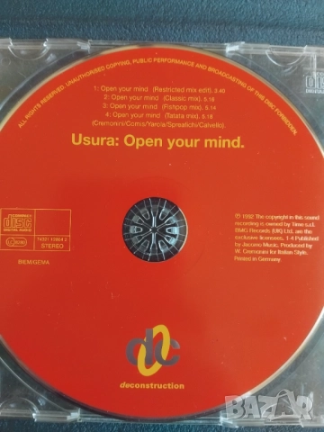  Progressive House, Italodance - Usura ‎– Open Your Mind - оригинален диск музика