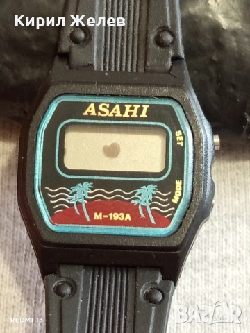 Винтидж електтронен часовник ASAHI дамски за КОЛЕКЦИОНЕРИ 51842, снимка 2 - Дамски - 53484393