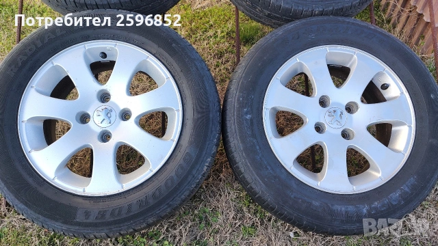 Джанти с гуми 15" от Пежо 307, снимка 3 - Гуми и джанти - 53830226