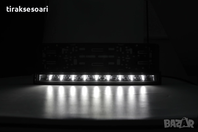 Рамка за Номер с Вграден LED Бар 20" 100W – Бяла/Оранжева Габаритна Светлина, снимка 7 - Аксесоари и консумативи - 52790060