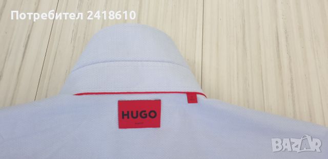 Hugo Boss HUGO Kason Slim Fit Pique Cotton Mens Size 42/ 16 / 1/2 L НОВО! ОРИГИНАЛ! Мъжка Риза!, снимка 16 - Ризи - 46170935