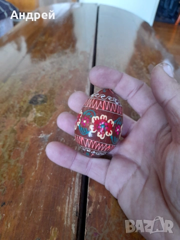 Старо дървено яйце #30, снимка 2 - Други ценни предмети - 53304115