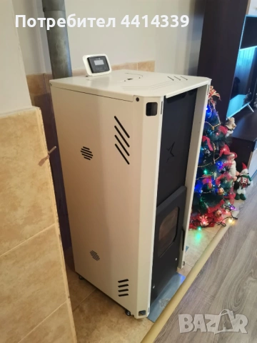 Топловъздушна палетна камина 10 Кв използвана, снимка 3 - Камини - 53008718