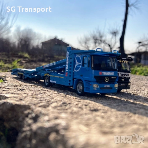 Mercedes Actros 1844 MP2 Kässbohrer SuperTrans Herpa 1:87 Автовоз, снимка 3 - Колекции - 53055804
