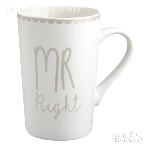 Комплект чаши Mr-Mrs 350мл , снимка 3 - Чаши - 53013600