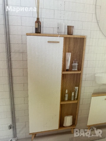 Шкаф за Баня 127х60х28 см. / Бял Дъб